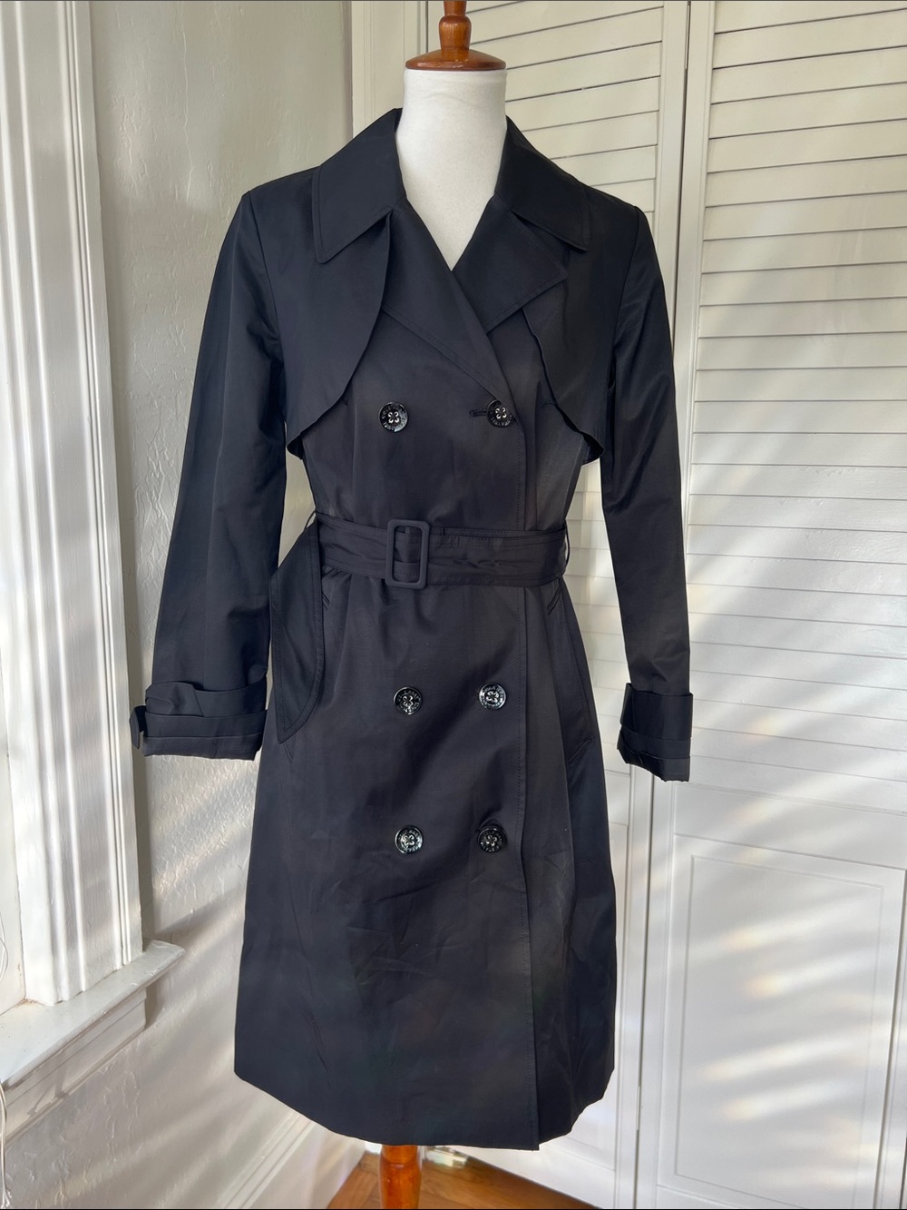 Cole Haan Black Signature Trench Coat
